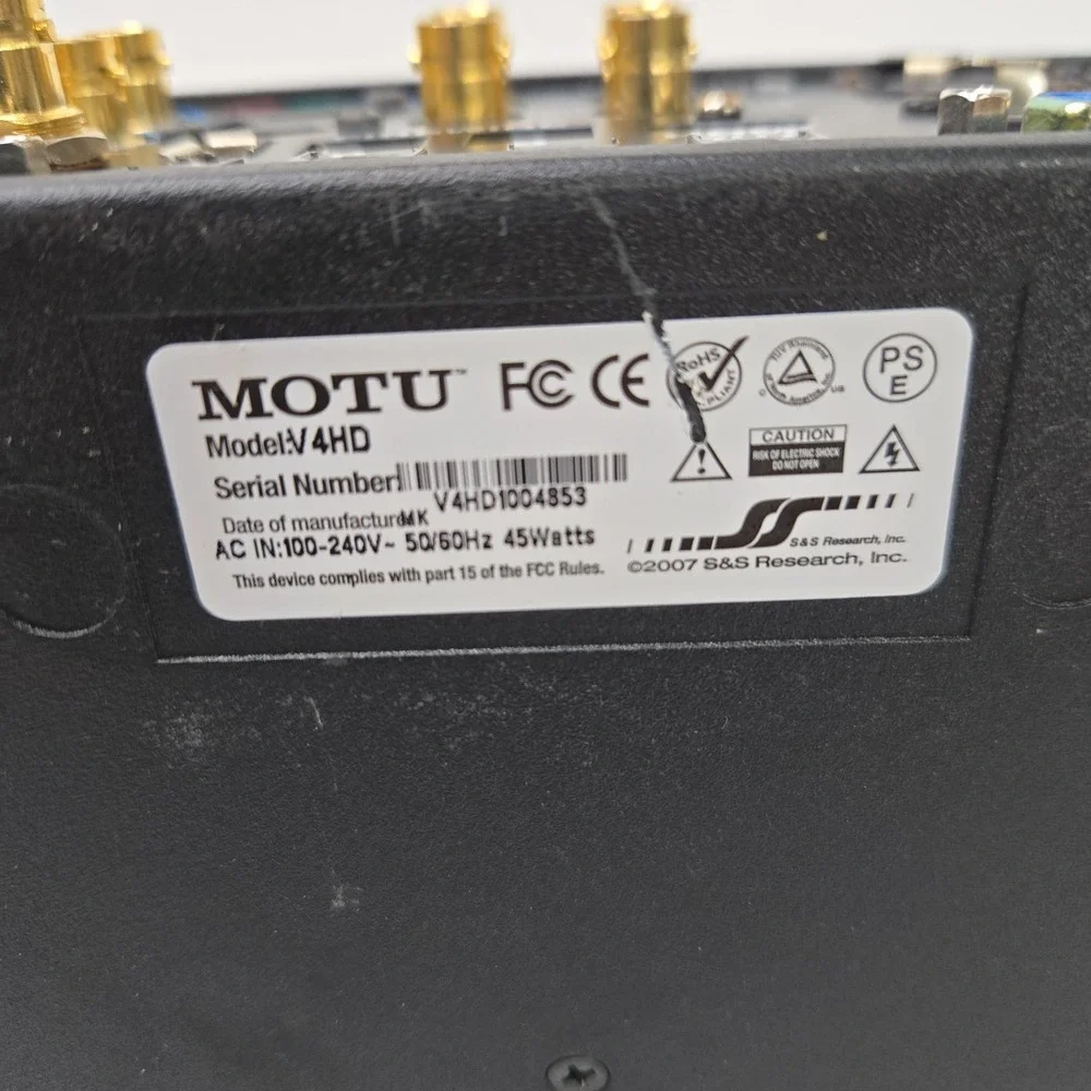 MOTU V4HD Firewire Video/Audio Interface Rack Mountable